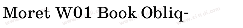 Moret W01 Book Obliq字体转换